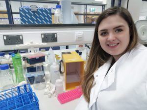 This picture shows me working in the lab 