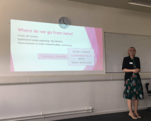 Dr Lisa Orchard talking about her research