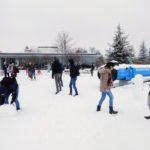 Playing in the snow at CREN