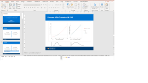 A screenshot of powerpoint showing a slide with graphs on it
