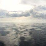 very calm conditions in the Meditteranean Sea with the sky reflected in the water