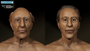 Archaeological Facial Depiction of King Ramases II, Ancient Egyptian Pharaoh during the New Kingdom period and lived from 1303 -1213 BC.