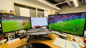 My desk showing screens