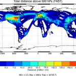 Total distance flown by aircraft in 2006, above ~5.5 km